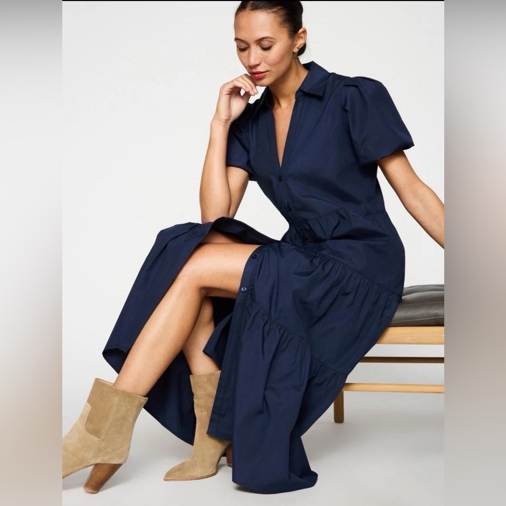 Brochu Walker Havana Dress Navy Blue Medium